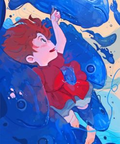 Ponyo Japanese Anime paint by numbers