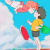 Couple Ponyo And Sosuke Anime paint by numbers