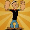 Popeye Cartoon paint by numbers