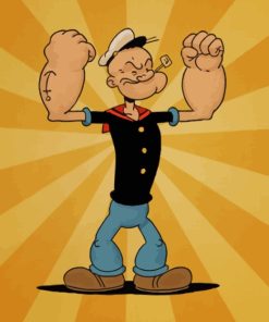 Popeye Cartoon paint by numbers