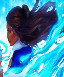 Powerful Katara Avatar The Last Airbender paint by numbers