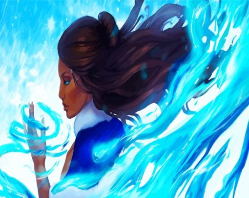 Powerful Katara Avatar The Last Airbender paint by numbers