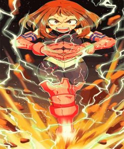 Powerful Ochako Uraraka paint by numbers