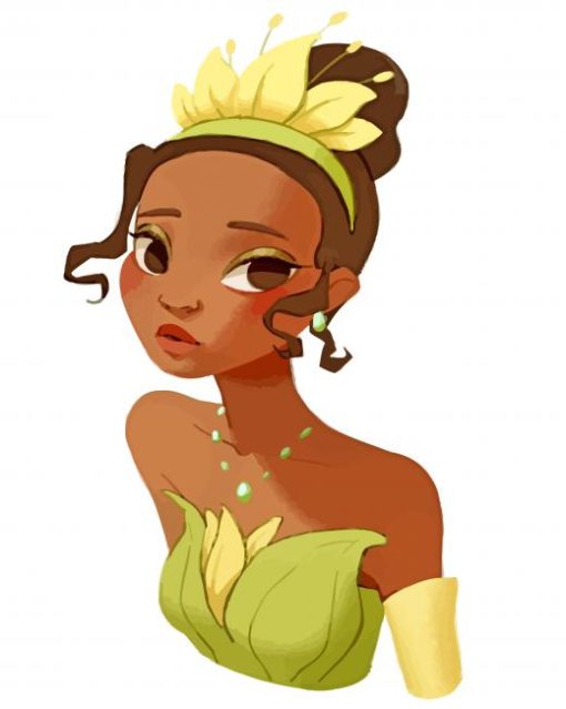 The Princess Tiana Art paint by numbers