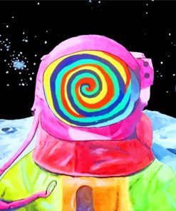 Psychedelic Astronaut paint by numbers