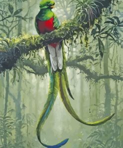 Quetzal Bird Art paint by numbers