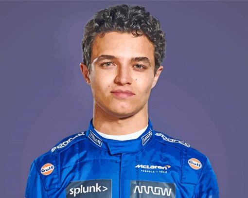 Racing Driver Lando Norris paint by numbers