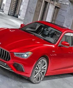 Red Maserati Carpaint by numbers