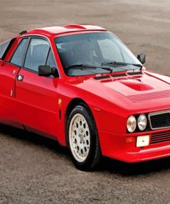 Red Lancia Car paint by number