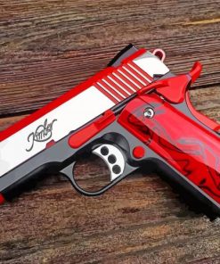 Red Pistol paint by numbers