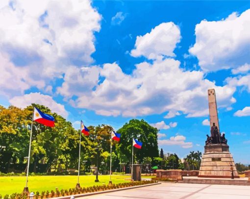 Rizal Park Manila paint by numbers