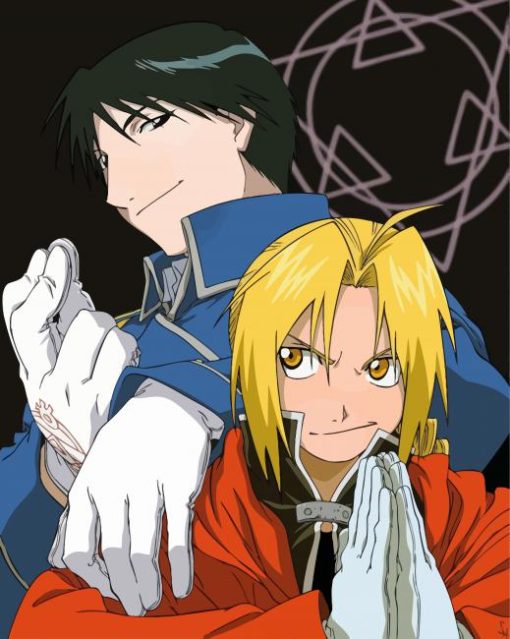 Roy Mustang And Edward Elric paint by numbers