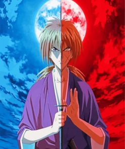 Ruroni Kenshin Anime Manga paint by numbers