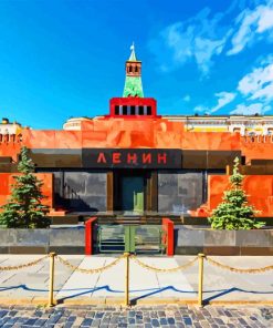 Lenin's Mausoleum Moscow Russia paint by numbers