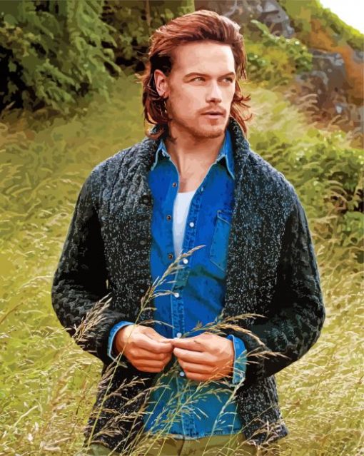 Sam Heughan Jamie Outlander paint by numbers