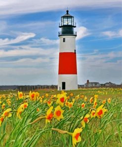 Sankaty Head Lighthouse paint by numbers