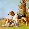 Scent Hound Dogs In The Forest -paint-by-number