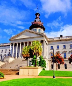 South Carolina State House In Columbia paint-by-numbers