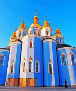 St. Michael's Golden Domed Monastery Kiev paint by numbers