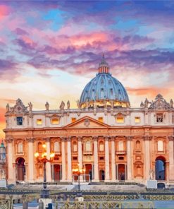 St. Peter's Square Rome paint by numbers