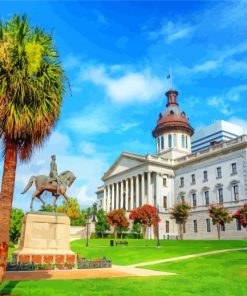 South Carolina State House Columbia USA-paint-by-numbers