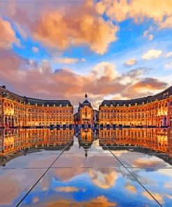 sunset-bordeaux-place-de-la-bourse-paint-by-number