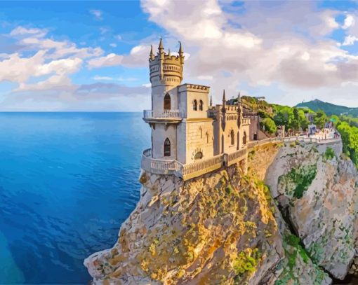 The Swallow's Nest Castle paint by numbers