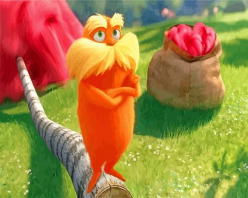 The Lorax Movie paint by numbers