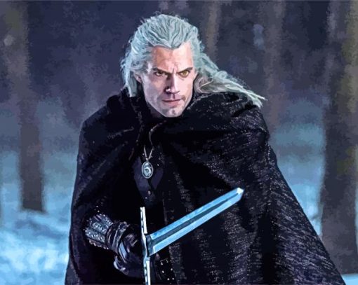 Henry Cavill The Witcher paint by numbers