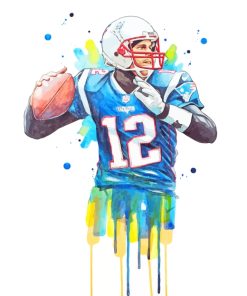 Tom Brady NFL paint by numbers