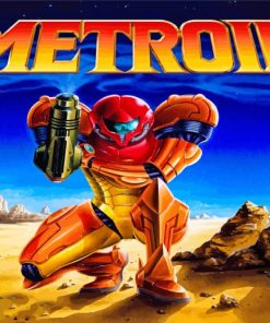 Metroid Video Game paint by numbers