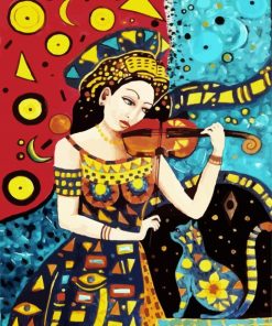 Violinist Woman paint by numbers