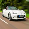 White Mazda Miata Mx5 paint by numbers