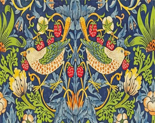 strawberry-thief by william-morris-paint-by-number