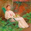 Woman In The garden By Frantisek Dvorak-paint-by-numbers