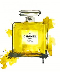 Yellow Chanel Perfume Illustration paint by numbers