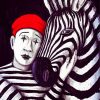 Zebra And Mime paint by numbers