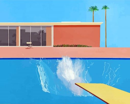 A bigger Splash By Hockney paint by numbers