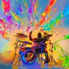 Abstract Colourful Drumspaint by numbers