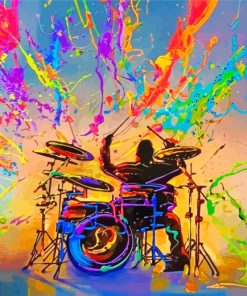 Abstract Colourful Drumspaint by numbers