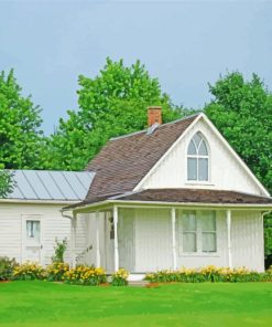 American Gothic House Center paint by numbers