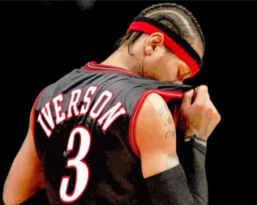 American Former Professional Iverson paint by numbers