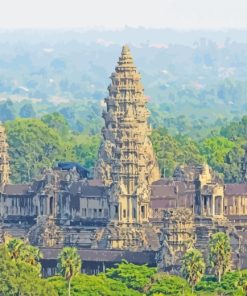 Angor Wat Cambodia Asia paint by numbers