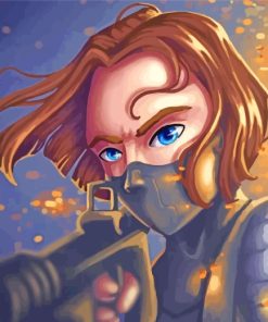 Anime Bucky Barnes paint by numbers