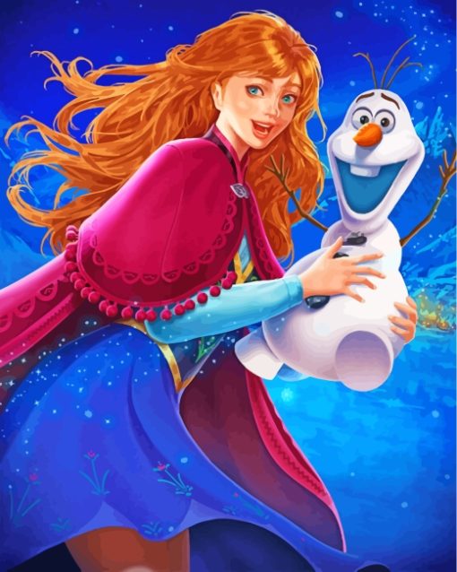 Anna And Olaf paint by numbers