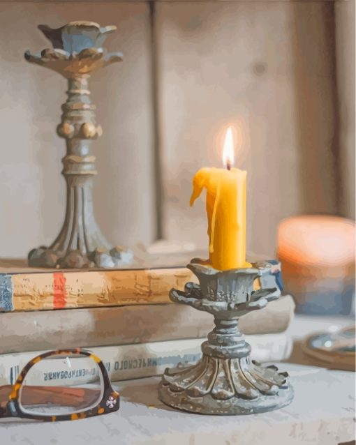 Antique Candle paint by numbers