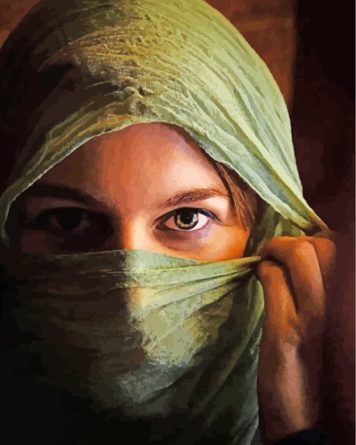 Arabian Girl Eye paint by numbers