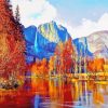 Autumn Yosemite National Park Landscape paint by numbers