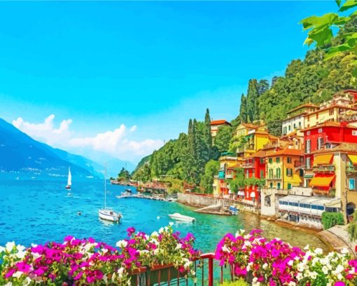 Bellagio Lake Como paint by numbers