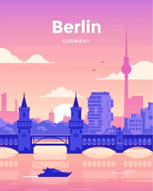 Berlin City Poster paint by numbers